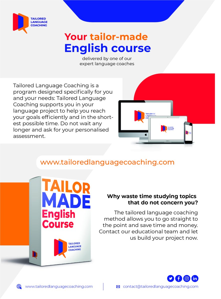 TailoredLC's tweet photo. We are pleased to announce the launch of our website https://t.co/NVIc3OT0pk 
The website is available in English and French 
Please retweet and like ! 
#EnglishLanguage #English #coaching #Training #LanguageLearning https://t.co/adFaGaL03P