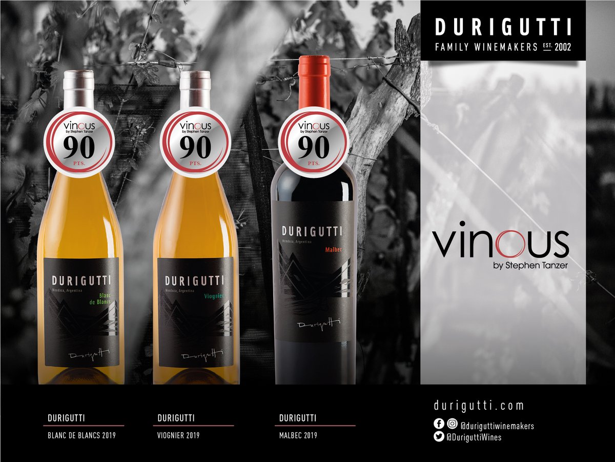 ¿Estás pensando en tomar algo rico el fin de semana? Tres propuestas de nuestra línea de vinos jóvenes DURIGUTTI que celebran los nuevos 90 puntos de <a href="/hidalgovinos/">Joaquín Hidalgo</a>  para @vinousmedia:

👉DURIGUTTI BLANC DE BLANCS 2019
👉DURIGUTTI VIOGNER 2019
👉DURIGUTTI MALBEC 2019