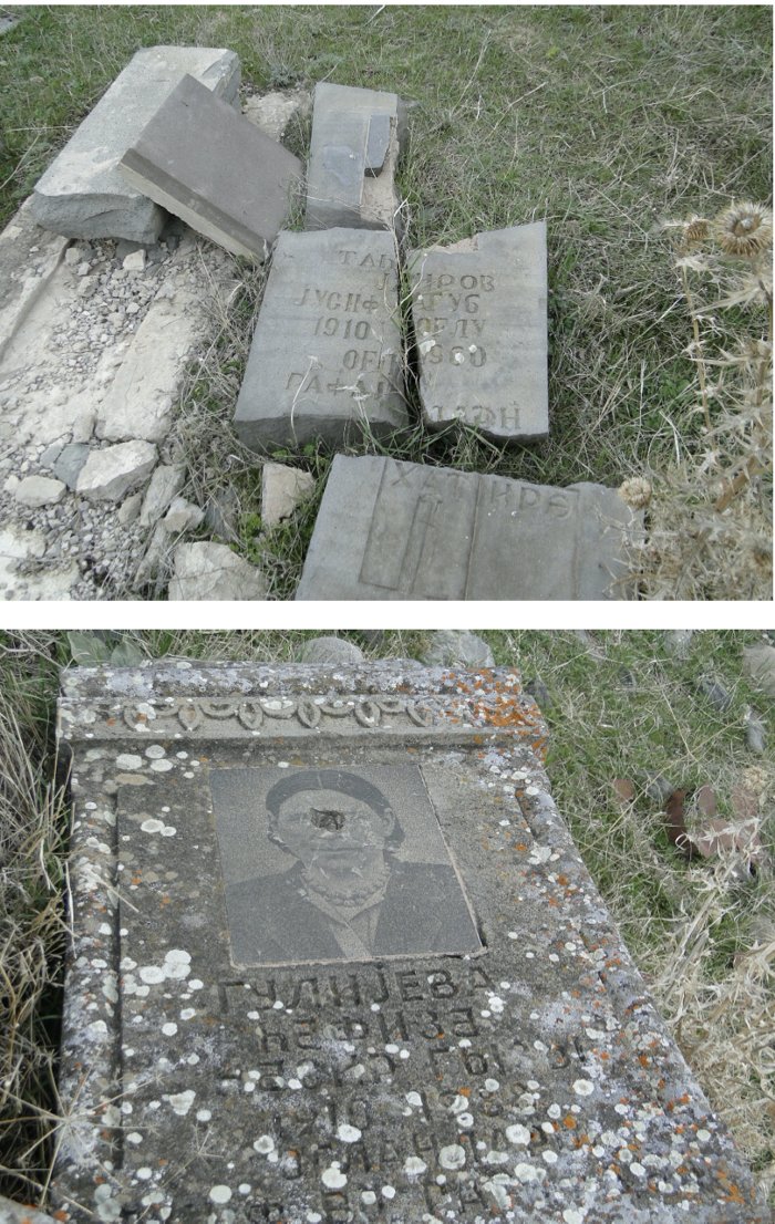 Desecrated Azerbaijani cemetery in the Urud village, Syunik province, Armenia