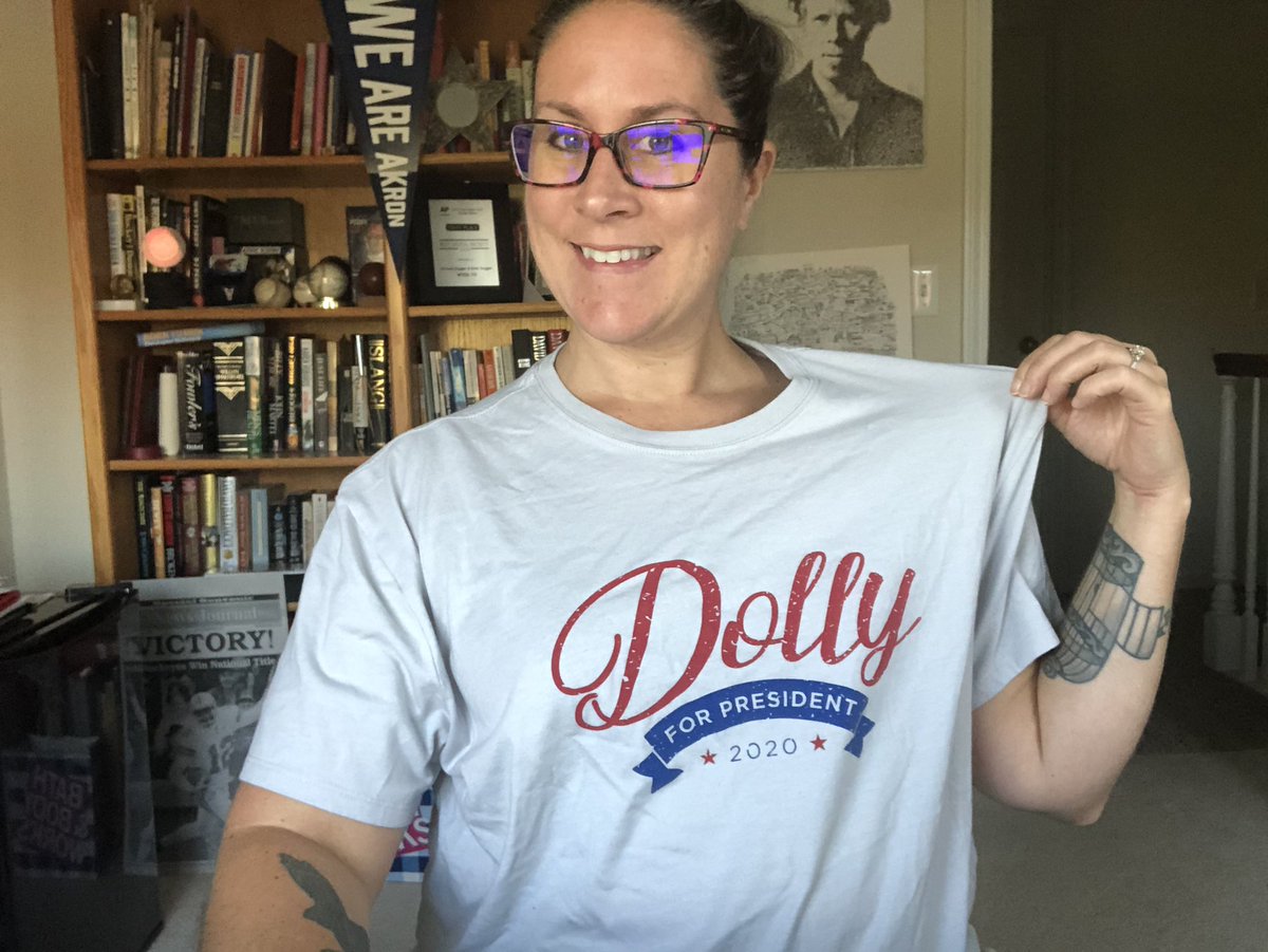 victorialdugger's tweet photo. The only “political” shirt I own. If you haven’t listened to “Dolly Parton’s America” podcast by @JadAbumrad and @WNYC - PLEASE do yourself a favor. It’s the cerebral escape you need right now. And it’s a #Murrows2020 award winner to boot! #PartonMe https://t.co/NoyZPWMSvu