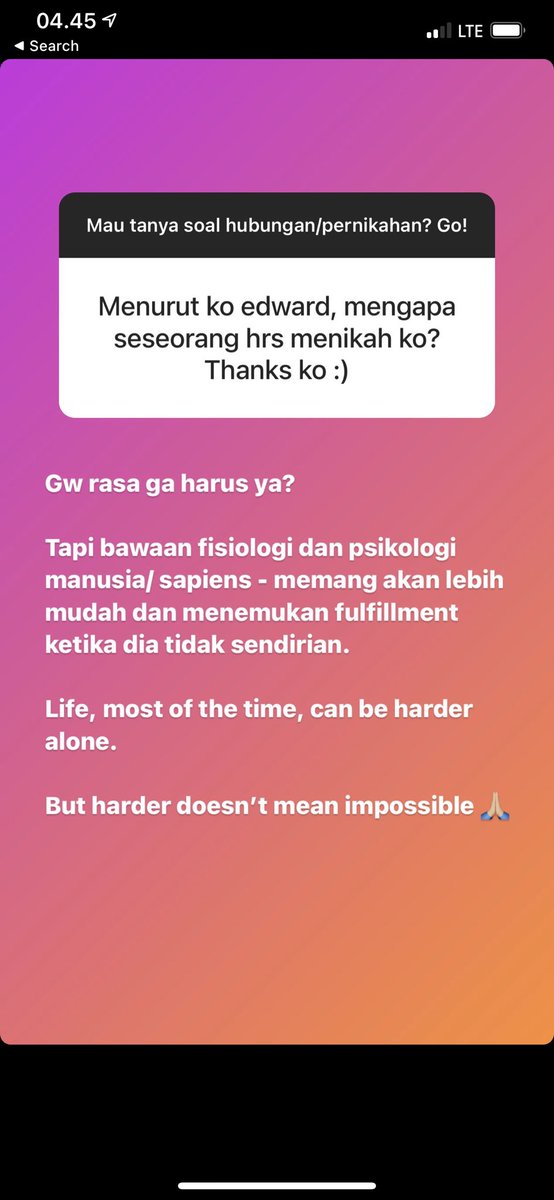 Kemarin buka QA soal relationships+marriage. Saya coba jawab dari pengalaman sendiri menikah 13 tahun dan pelajaran yang saya dapet juga. Saya bagikan di sini ya. Semoga memberkati:
