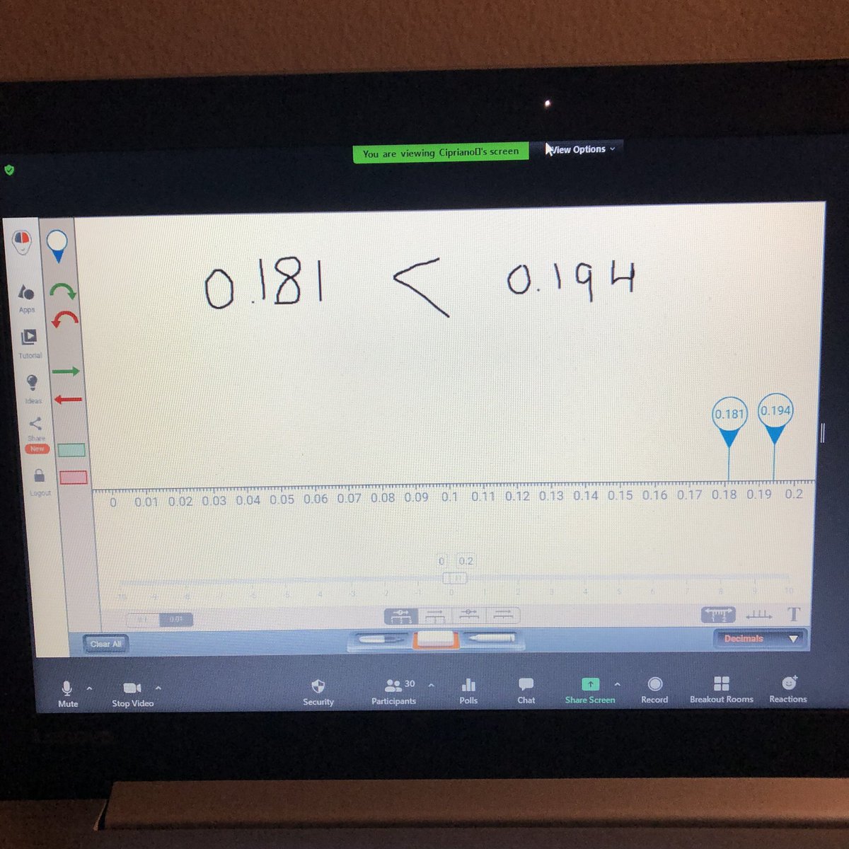 barreraeducator's tweet photo. Our team broke down the math interim, and developed strategies/resources to address the standards. @brainingcamp to demonstrate understanding. Comparing decimals! Thanks @arrueda_rueda @bluribe5 @ryanrexerrusd @SandraRubioAtoZ @villacortarusd @RowlandSchools #WeAreRUSD https://t.co/0GhMQUBjI2