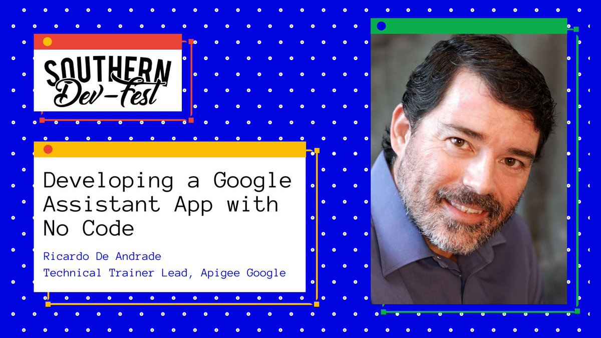 SouthernDevFest.com is proud to announce Ricardo De Andrade 
as a speaker at this year's virtual event!

Reserve your spot now at SouthernDevFest.com for the Nov. 7 event.

#DevFest #GDG #SouthernDevFest