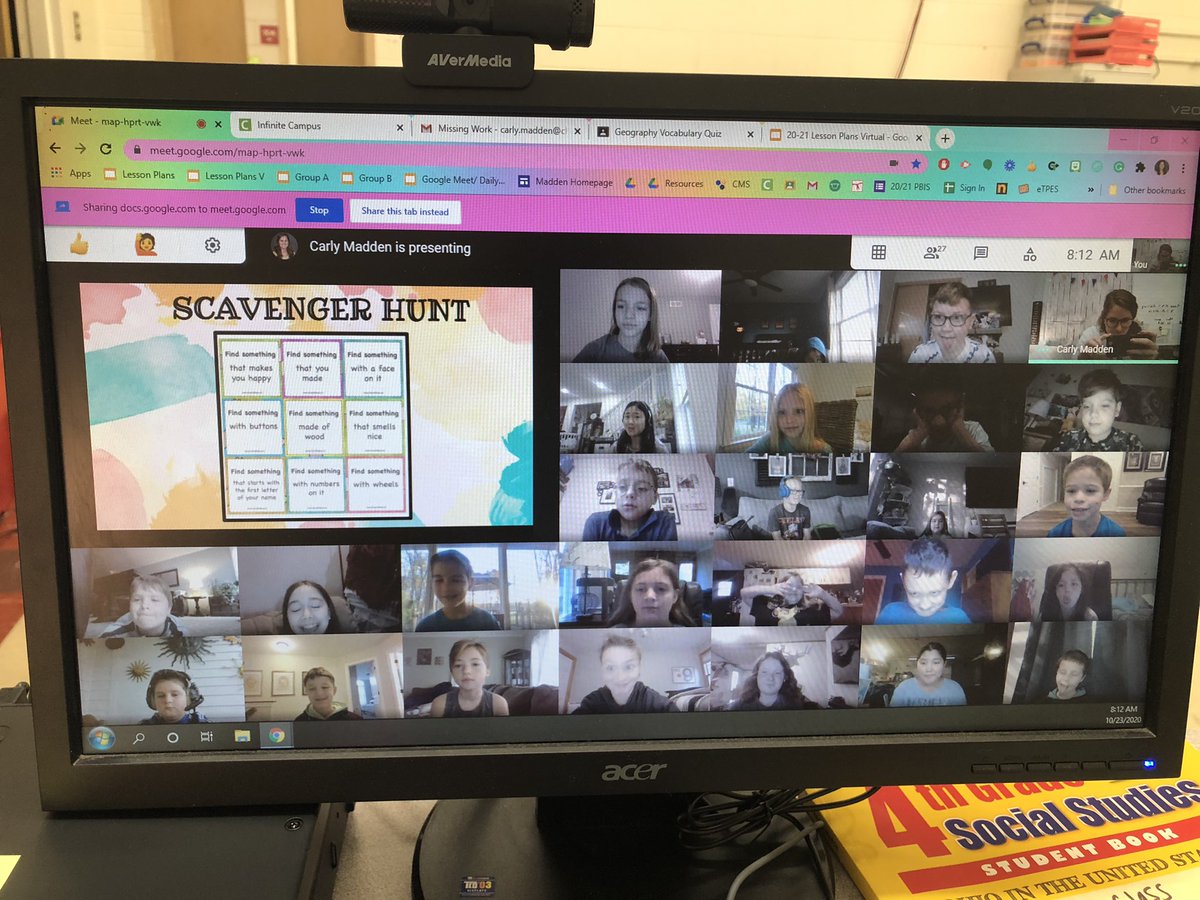 MissMaddenGr4's tweet photo. Ended the quarter with some fun! #virtual https://t.co/e29DZshkjT