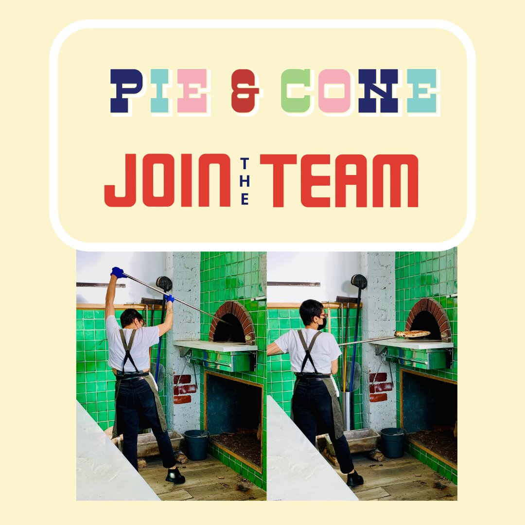 pieandcone's tweet photo. Your friendly, neighborhood pizza &amp; ice-cream parlor is hiring! Are you ready to love your job? To join our eclectic team, contact us at info@pieandcone.com for more information. https://t.co/9d6ivm05WD