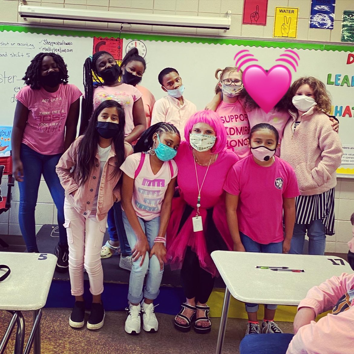 theteachermrse's tweet photo. Supporting the FIGHTERS, Admiring the SURVIVORS, Honoring the TAKEN, and never, ever giving up HOPE! ๐
#pinkout #breastcancerawareness #susangkomen #thinkpink #teacherstrong #iteachmath #beaCHAMPION #CEHpride #spreadjacketjoy #beaLIGHT #betheone #kidsdeserveit #rcainspired https://t.co/6s7YwVwFVN