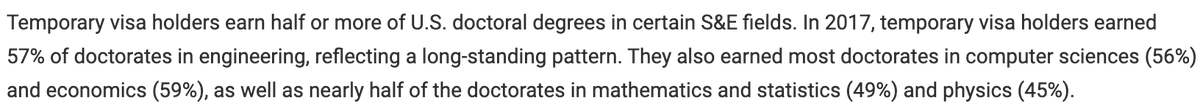 In some STEM PhD programs, more than half of the students come from abroad  https://ncses.nsf.gov/pubs/nsb20197/international-s-e-higher-education