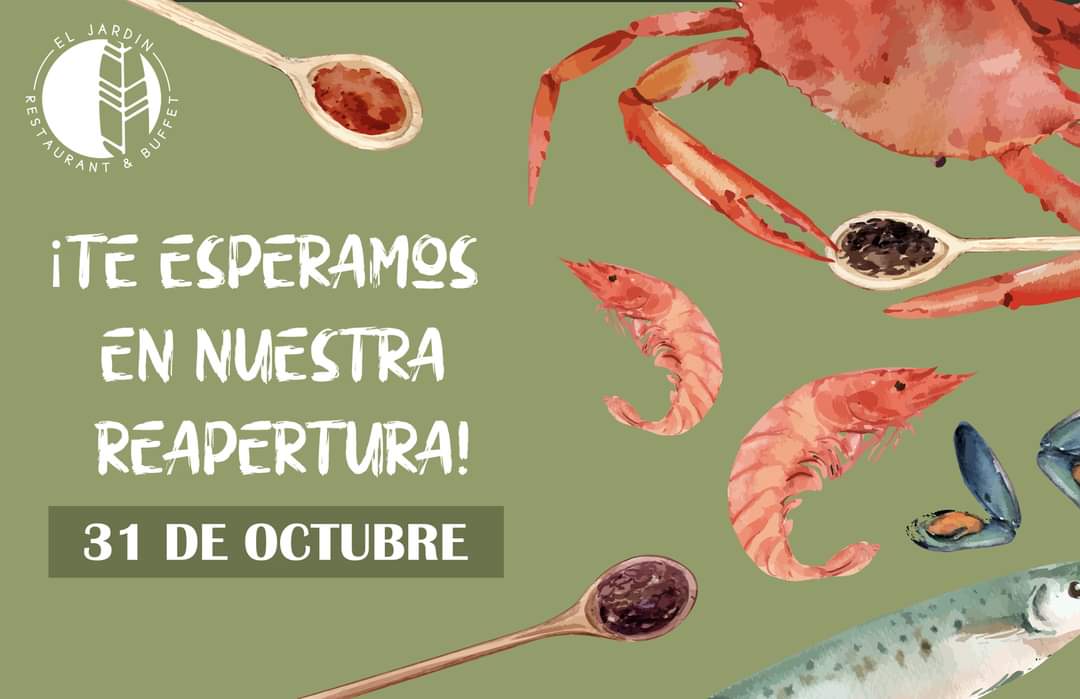 HotelArmida's tweet photo. Te esperamos este 31 de Octubre en nuestra reapertura del restaurante El Jardín🍽 Regresamos más sabor que antes con nuestro nuevo menú ¡Tienes que probar esta nueva experiencia de sabor" ¡Marisco fresco!🤤🐙🦞🦀🐟

Horario de 7:00 a.m. a 12:00 p.m. y de 2:00 p.m. a 10:00 p.m. https://t.co/qf50AbAJ8W