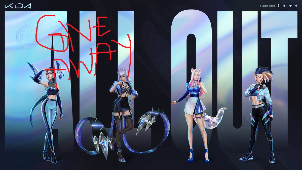 💖K/DA ALL OUT GIVEAWAY💖 ALL REGIONS

1st place: KDA Seraphine Ultimate skin (or 3150 RP)
2nd place: 1 KDA skin (or 1350 RP)
3rd place: 1 Mystery gift (or 490 RP)

How to enter:
1. Like and retweet
2. Follow @paigelol 
3. Tag your favorite league duo

Good luck! <3 
ends 11/11
