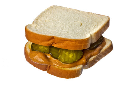 cereal and orange juice vs. pickle peanut butter sandwich