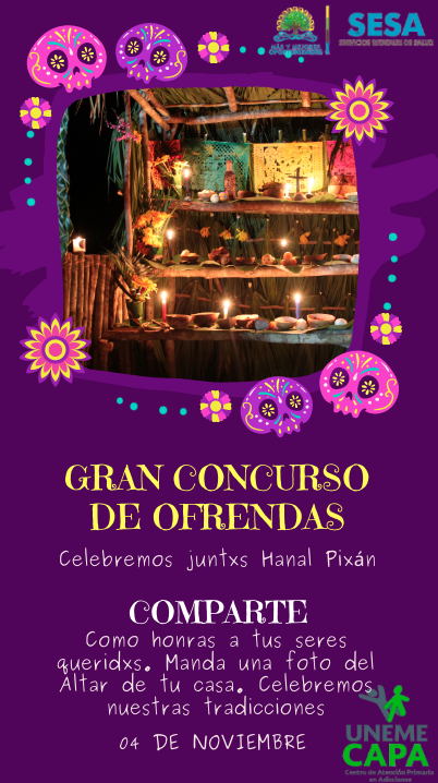 TulumCapa's tweet image. “Por tu salud y la de tu familia, participa"Comparte la foto del altar familiar
Antes del 04 de noviembre. Mayor número de tweet´s ganará