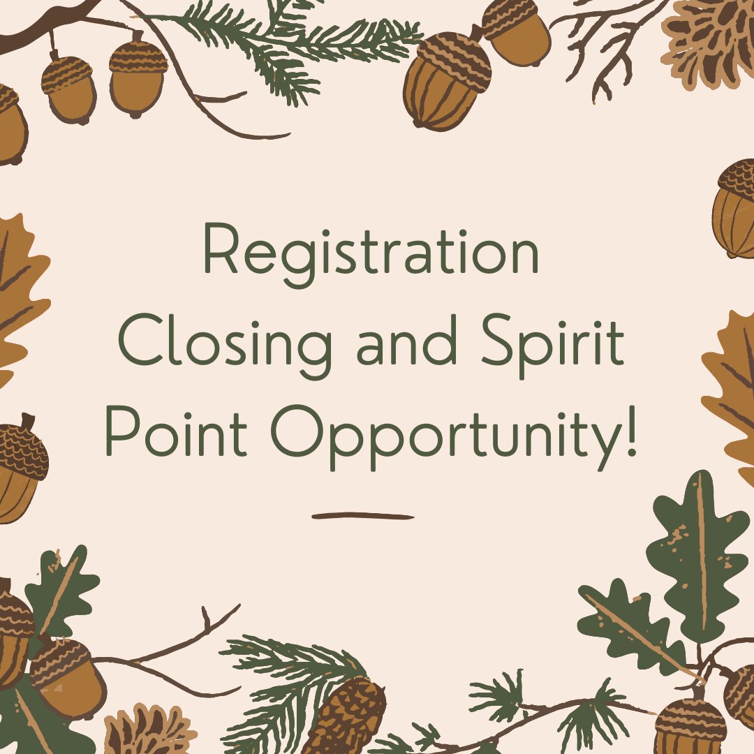 Hi guys, we wanted to remind you that registration closes tonight. There is also an opportunity to earn some more spirit points by commenting on our Instagram!  #LiftingLeadersRLC2020