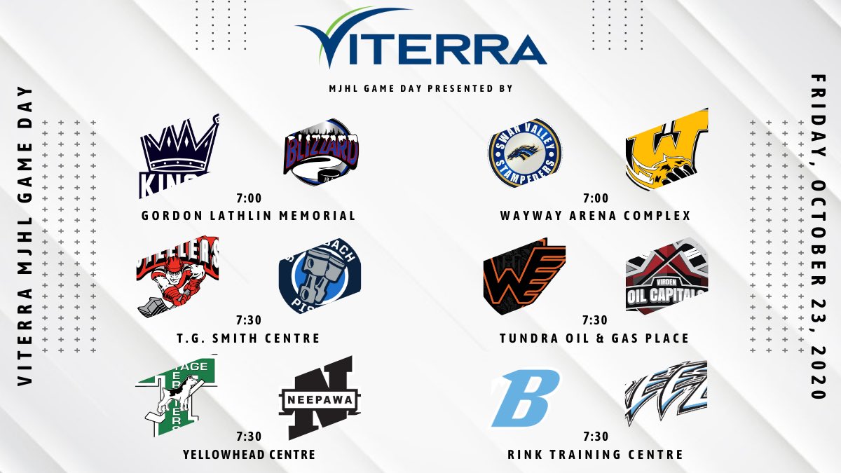 mjhlhockey's tweet photo. It’s time for #MJHLGameDay presented by @ViterraCanada with a full slate of games on the schedule!

📱#MJHLApp Updates | @HockeyTech 

🖥 Watch live | @MyHockeyTV 

#MJHLHockey #FutureIsBright https://t.co/GmeO0UnSIZ