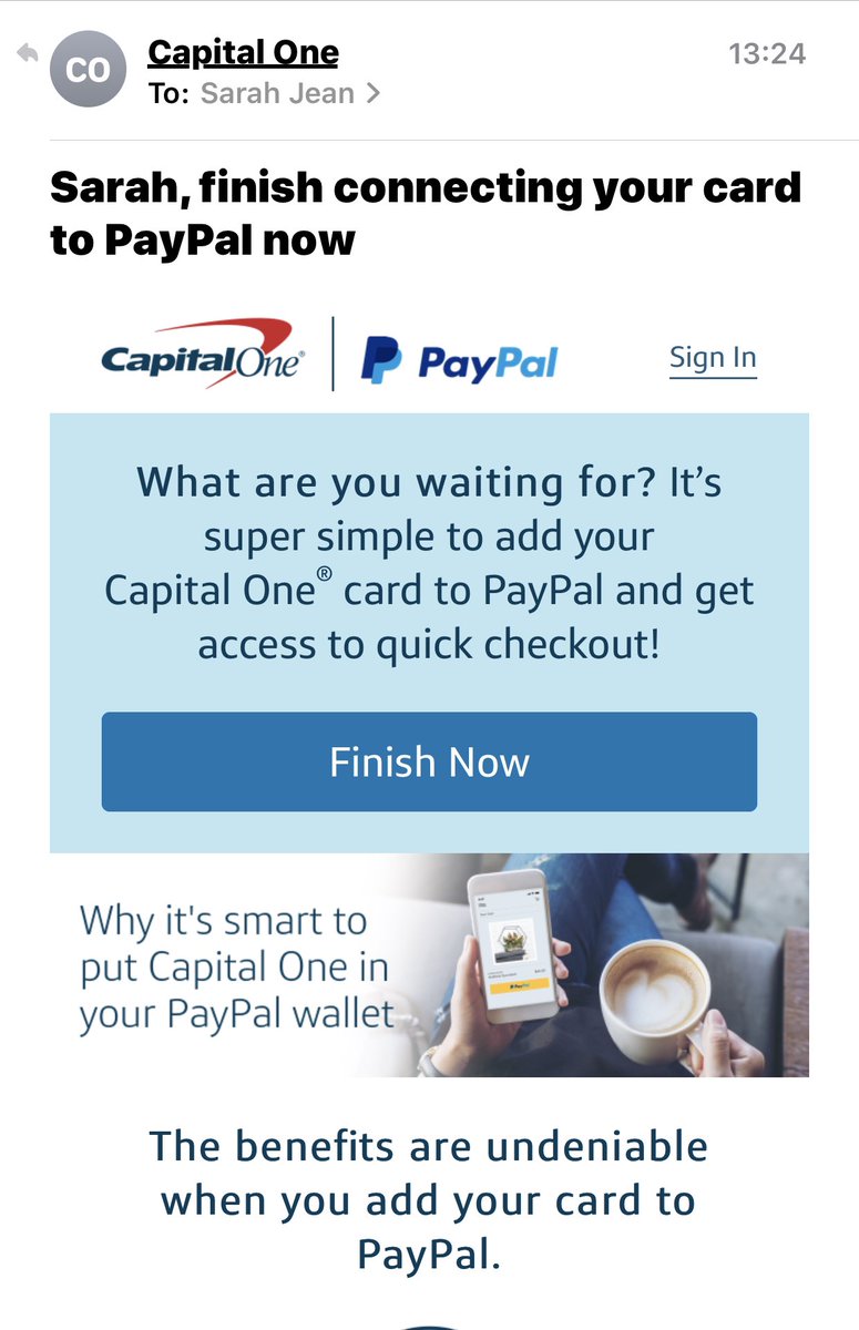 sajeanbean's tweet photo. @CapitalOne @ACreativeTheory @GripeO_Feed @UrServiceBlows Why?! I can’t use it - why bother? Credit my payments to my account! #badbusiness #dosomething #whatsinyourwallet https://t.co/Wd0yiCa6Me