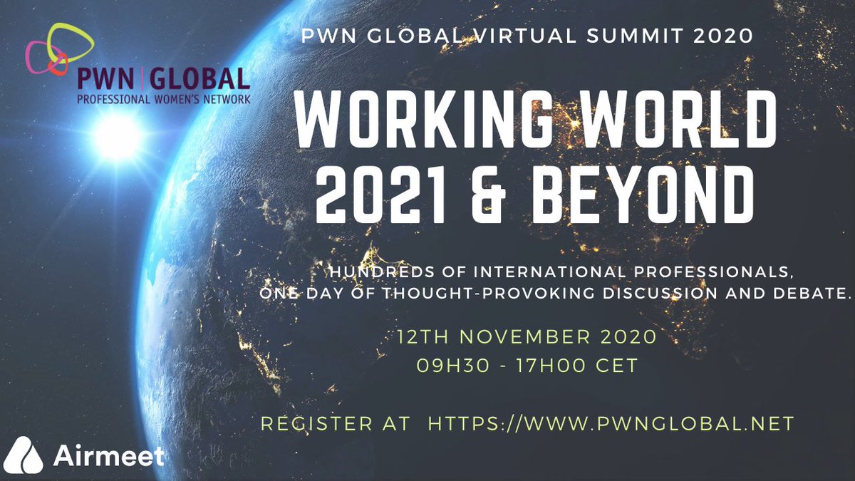 PWNGlobal's tweet photo. Our panels at Working World 2021 & Beyond include Presidents from @pwnLyon @PWNDublin @pwnrome @PWIBrussels @istanbulepwn #pwnmilan #pwnzurich @PWNLagos @PWNBilbao @PWNZagreb and more....Let everyone know. Get your tickets €30 https://t.co/dOfI1919J6 https://t.co/fdtQqHJ1WU