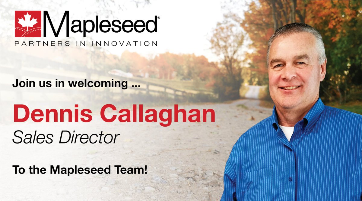 Join us in welcoming Dennis Callaghan, Sales Director to the #Mapleseed Team! 🍁

#PartnersinInnovation
