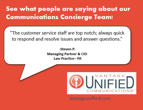 VantageUnified's tweet photo. Call us to find out why our customers say things like this! Get in touch with us today by visiting https://t.co/GlKGJxhcJU or calling us at 866-353-8357!
#ucaas #ccaas #cpaas #unifiedcommunications #voip #hostedpbx #expectmore #expectbetter #communicatemore https://t.co/Y5z7OOaH0A