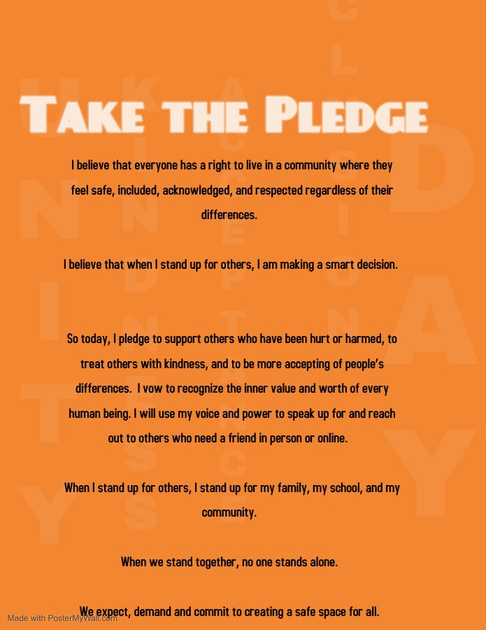 BaltSEL's tweet photo. It's Friday, the last day of our bullying prevention week. This week we spread kindness across the district through actions and words. Today we are taking the pledge to continue to do more and Bmore Kind. #BmoreKind #Unityweek #inspirekindness https://t.co/dS9NPkp9Ht