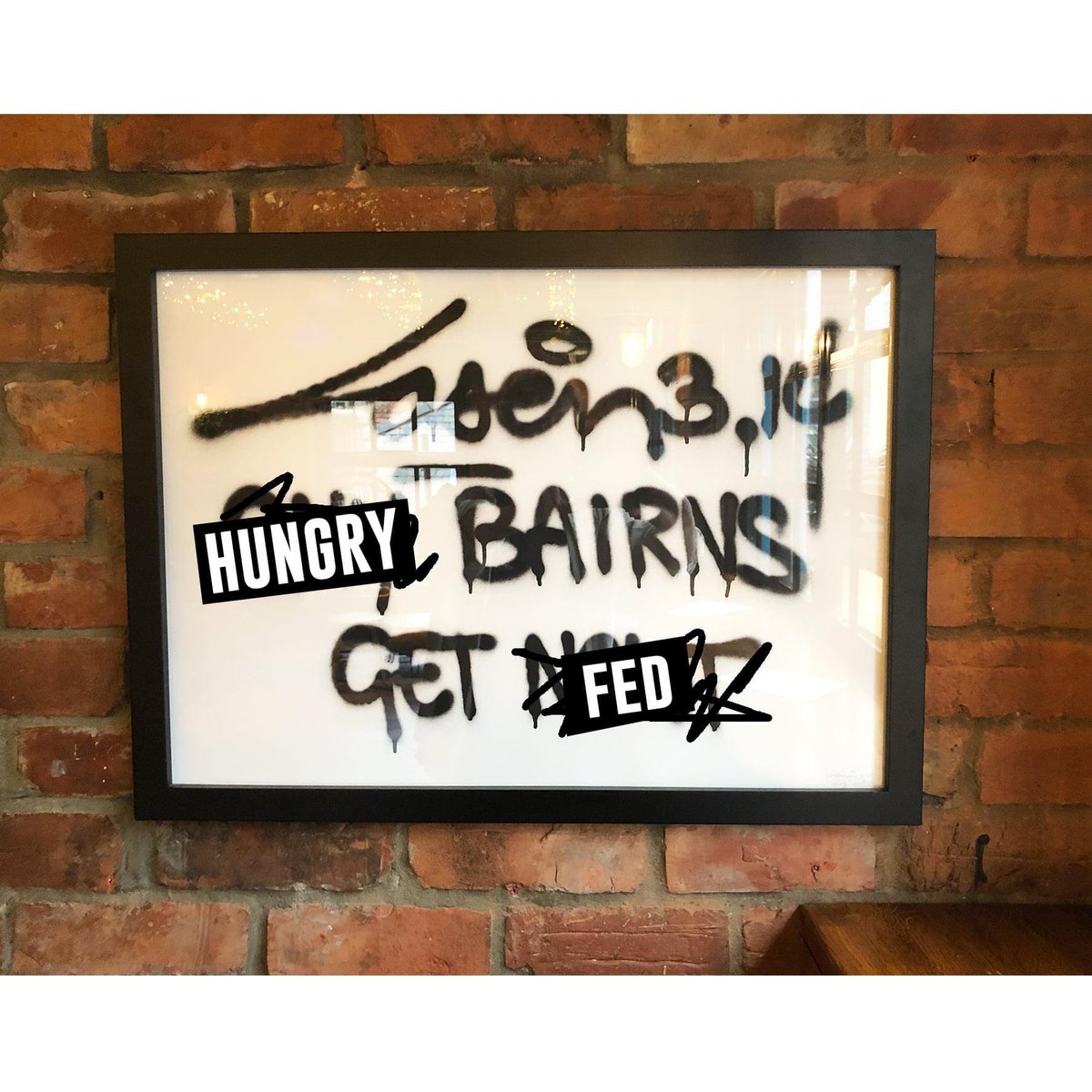 HUNGRY BAIRNS GET FED - It’s as simple as that, well it should be in a modern society we all pay masses of taxes in! We are giving free kids meals next week 10am-5pm no purchase necessary! Oh &amp; all Tory MPs are banned for life! Thanks <a href="/MarcusRashford/">MR14</a> for confronting the issue 👏🏼