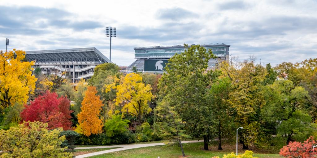 michiganstateu's tweet photo. B1G fan of fall. https://t.co/x0L4b9Jxr5