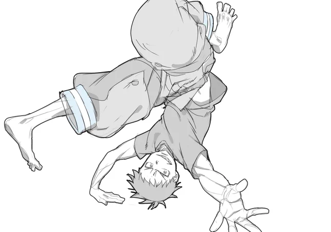 ステッカーになっていたみたい?
(ラフ←→原画)

#炎炎ノ消防隊
#fireforce 