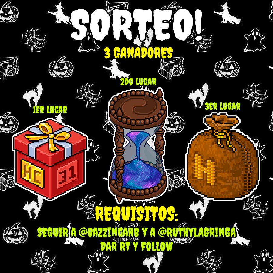 NotBazzingaHB's tweet photo. ⚠️SORTEAZO EXPRESS⚠️

🏆 PREMIAZOS:
🥇 Caja HC
🥈 Rare Reloj de Arena
🥉 20 CRÉDITOS

➡️ PASOS:
✅ Seguir @ruthylagringa y @BazzingaHB 
✅ RT y FAV. 💛
✅ Tag 1 amix, gana 5c (opcional).

Fin: 48 HORAS.
¡Mucha suerte!⌛😉 https://t.co/FLr0Qszluh