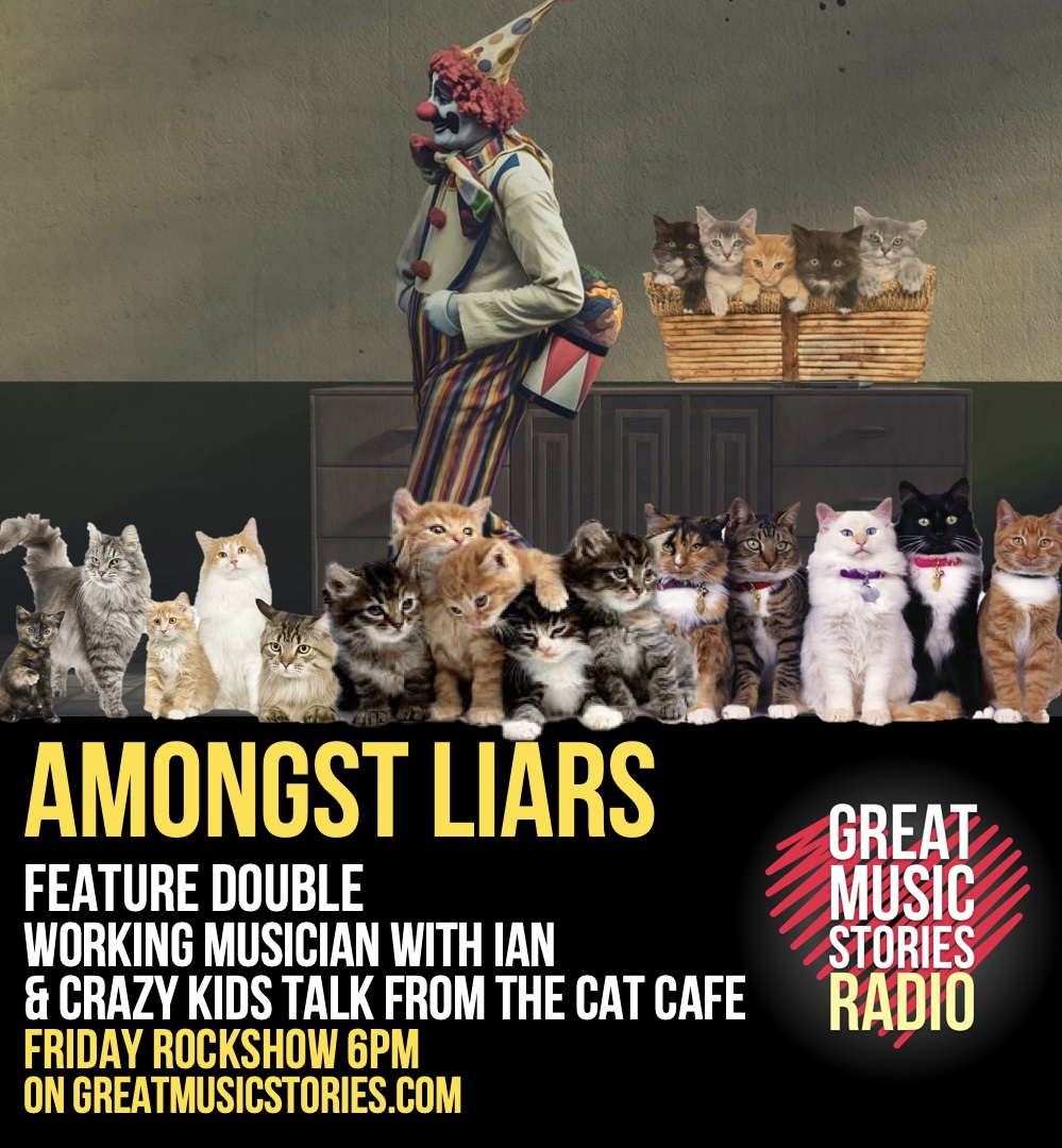 GuyB_rockshow's tweet photo. OK, WHO'S READY FOR BAND OF THE MONTH....with a few cat fans thrown in?
Up next a new hour from @amongstliars - and a 2-in-1
First up Ian George talks 'Working Musician'
Then @leoburdettio talks cats, xylos and dentist nurses. #Discussion
https://t.co/QwdpOSZDCT https://t.co/PVbJuKeQ6J