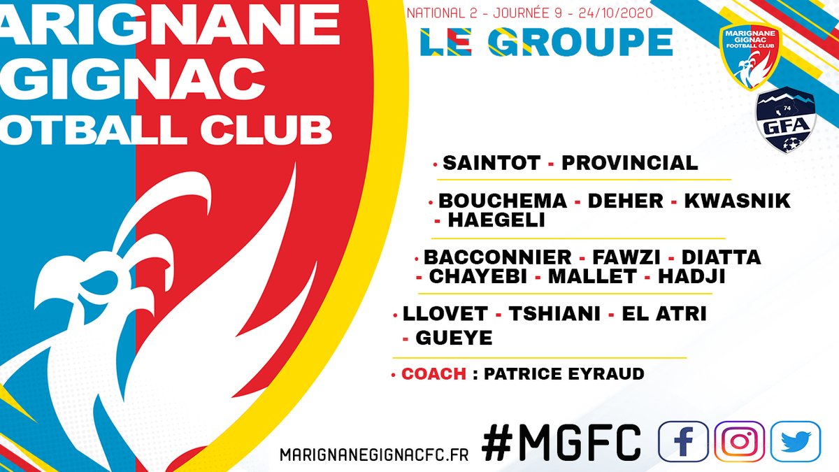 Le groupe convoqué pour la réception de <a href="/GfaRumilly/">GFA Rumilly Vallières</a>.