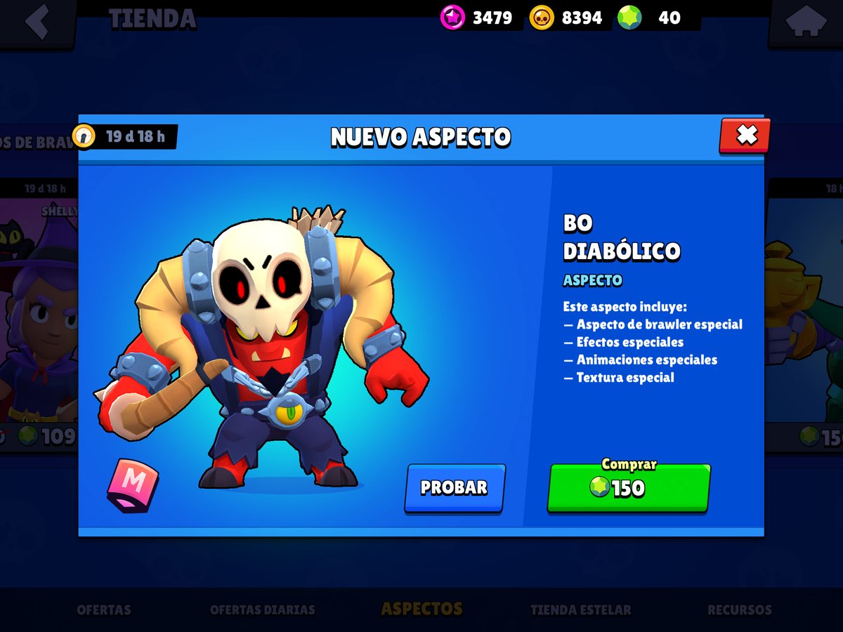 SORTEO BO DIABÓLICO!!!!

Tarjeta de $10 o saldo via paypal al ganador para comprarse esta pedazo de skin de <a href="/BrawlStarsES/">Brawl Stars ES</a> 

Requisitos:
-Like y RT
-Seguirme
-Seguir a <a href="/Savage_Cyclops/">SAVAGE CYCLOPS</a> 
-Etiquetar 2 amigos

Termina el domingo, go go go