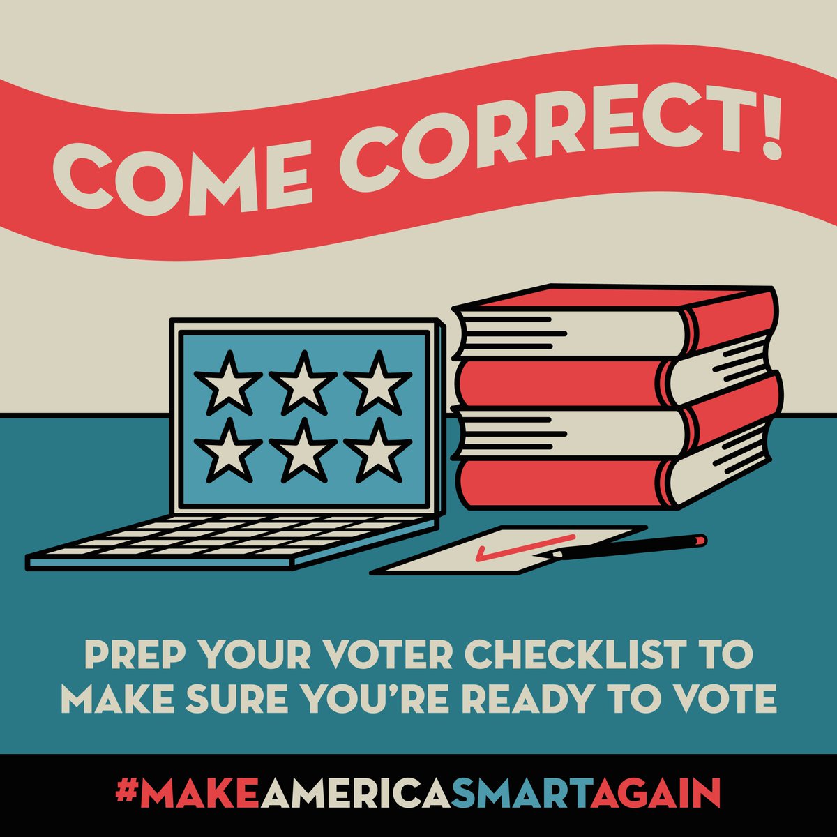 Whether you are voting by mail or in-person, it’s important to prepare a checklist to make sure you’re ready to make your voice heard! Visit #MakeAmericaSmartAgain for voter checklists and tips to make your vote count!

#Vote2020 #Election2020 #VoterPlan
dumbisovermasa.com/news/2020/10/2…