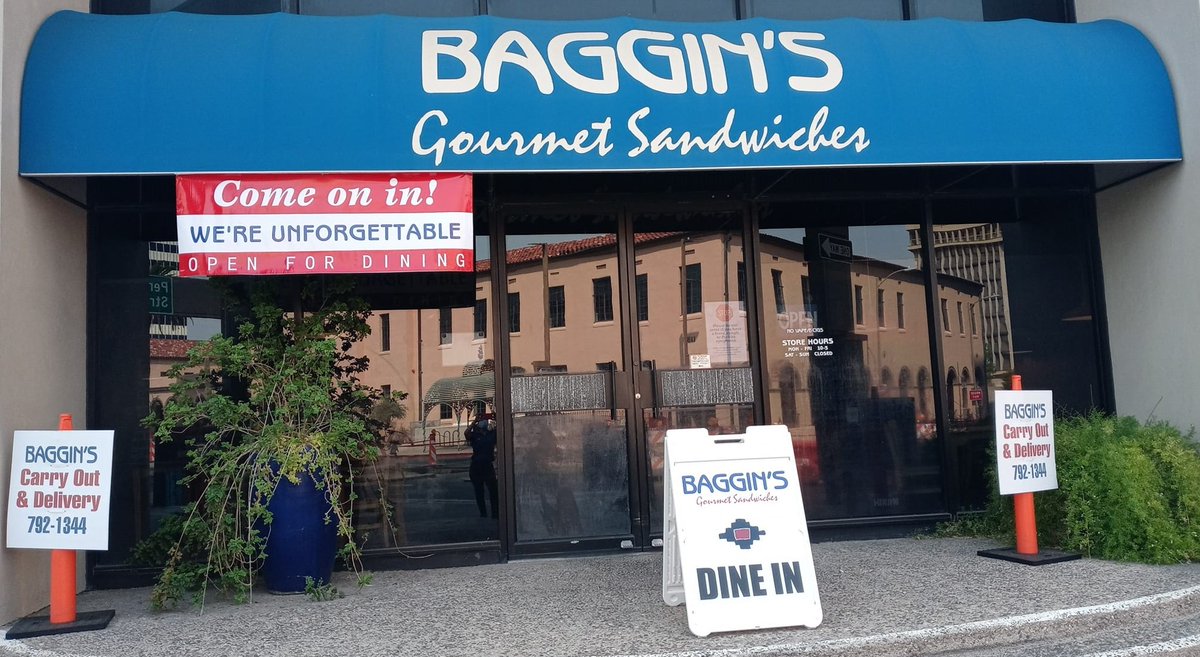 BagginsArizona's tweet photo. We won BEST CURBSIDE service in Tucson Weekly's BEST of TUCSON! New category and we are so thankful for all who voted and who showed up these past few months at all of our locations. #TucsonistheBEST #Somethinggoodin2020 #TucsonLocal1984 #Tucson #BAGGINS https://t.co/zUqMvXuau5 https://t.co/Gk8TR36DUZ