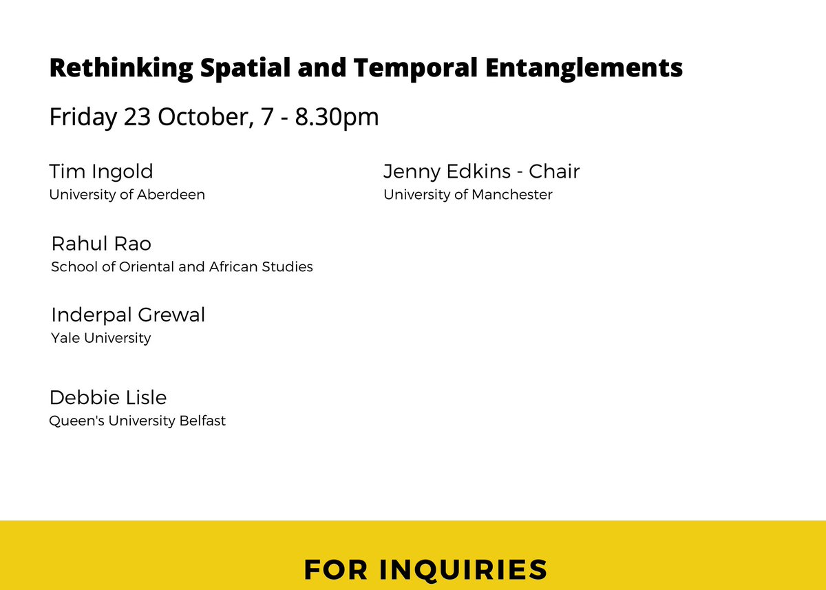 LBenabdallah's tweet photo. Happening maintenant, now, ahora, here and everywhere that you can tune into this @millennjournal conversation on
Rethinking Spatial and Temporal Entanglements w/ Tim Ingold, @thariel, @femtransnat, @debbielisle, and @jenny_edkins!
#Millennium2020
#Entaglements https://t.co/111HW0sYVp