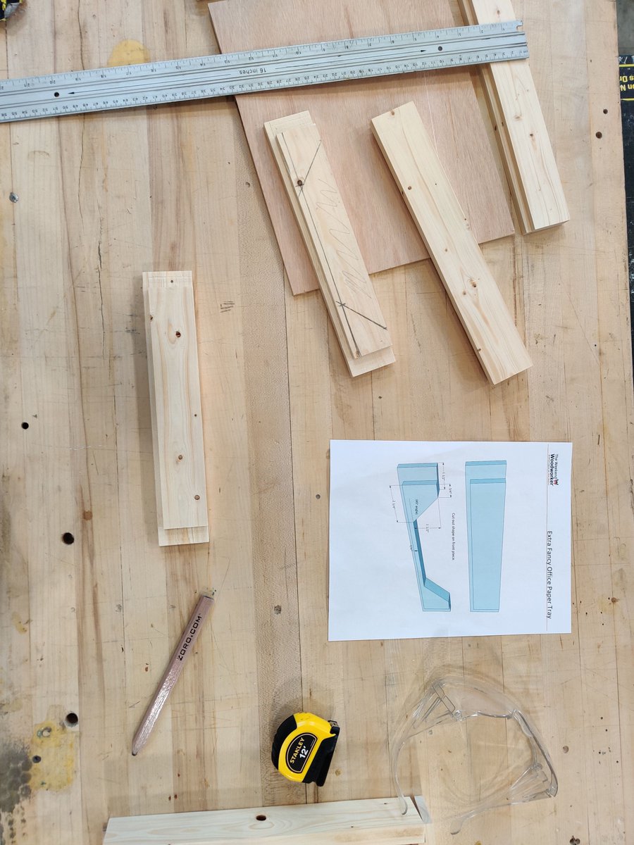 DemandGenDan's tweet photo. Made his and her paper trays for our home office @FUSEMakerspace Got to learn about Dado blades from mentor Dana. Nice way to start off the weekend #FUSEFriday #woodworking #buildsomething https://t.co/Wy5QcmPZ0M