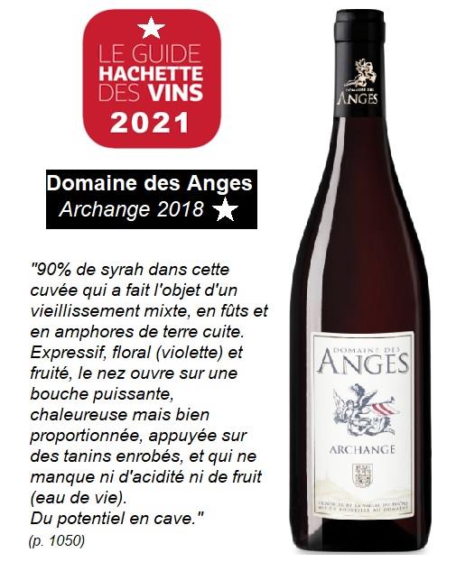 ***Guide Hachette des Vins 2021***
Notre cuvée Archange rouge obtient une étoile (vin très réussi) 😊