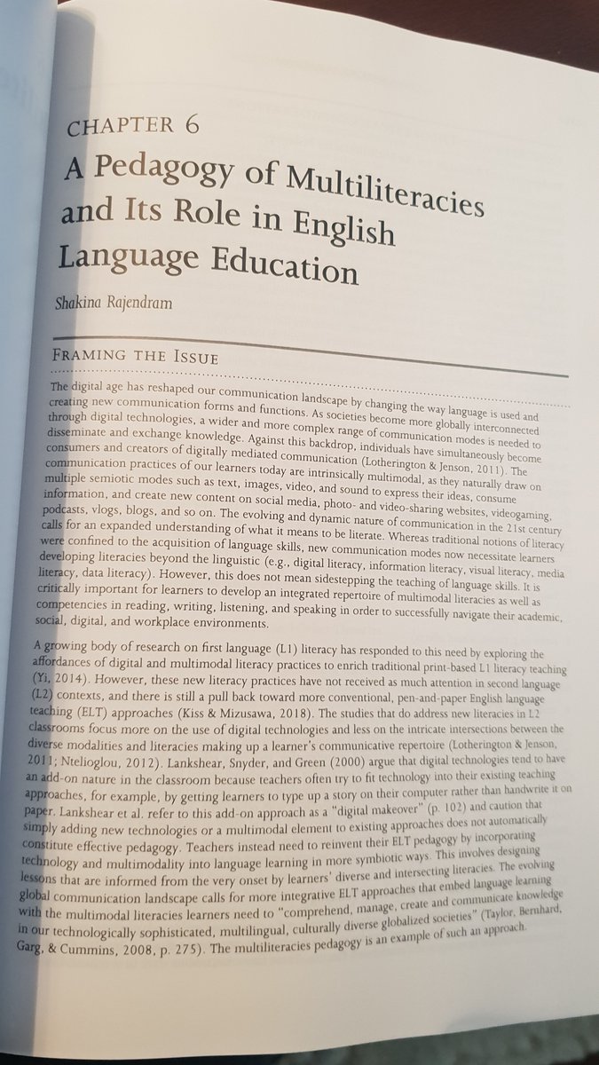 ShakinaRaj's tweet photo. Thrilled to have contributed to this book on #criticalpedagogies, #postmethodpedagogy, #culturallyresponsivepedagogy, #translingualism, #multiliteracies, #collaborativetechnologies, #digitalliteracies, #advocacy and #teachereducation in #ELT and #TESOL!
https://t.co/ce8Jb90A3b https://t.co/fkoH0Qqbbb
