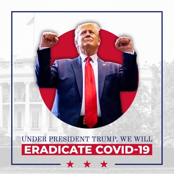 Under President Trump we will beat the #ChinaVirus once and for all!