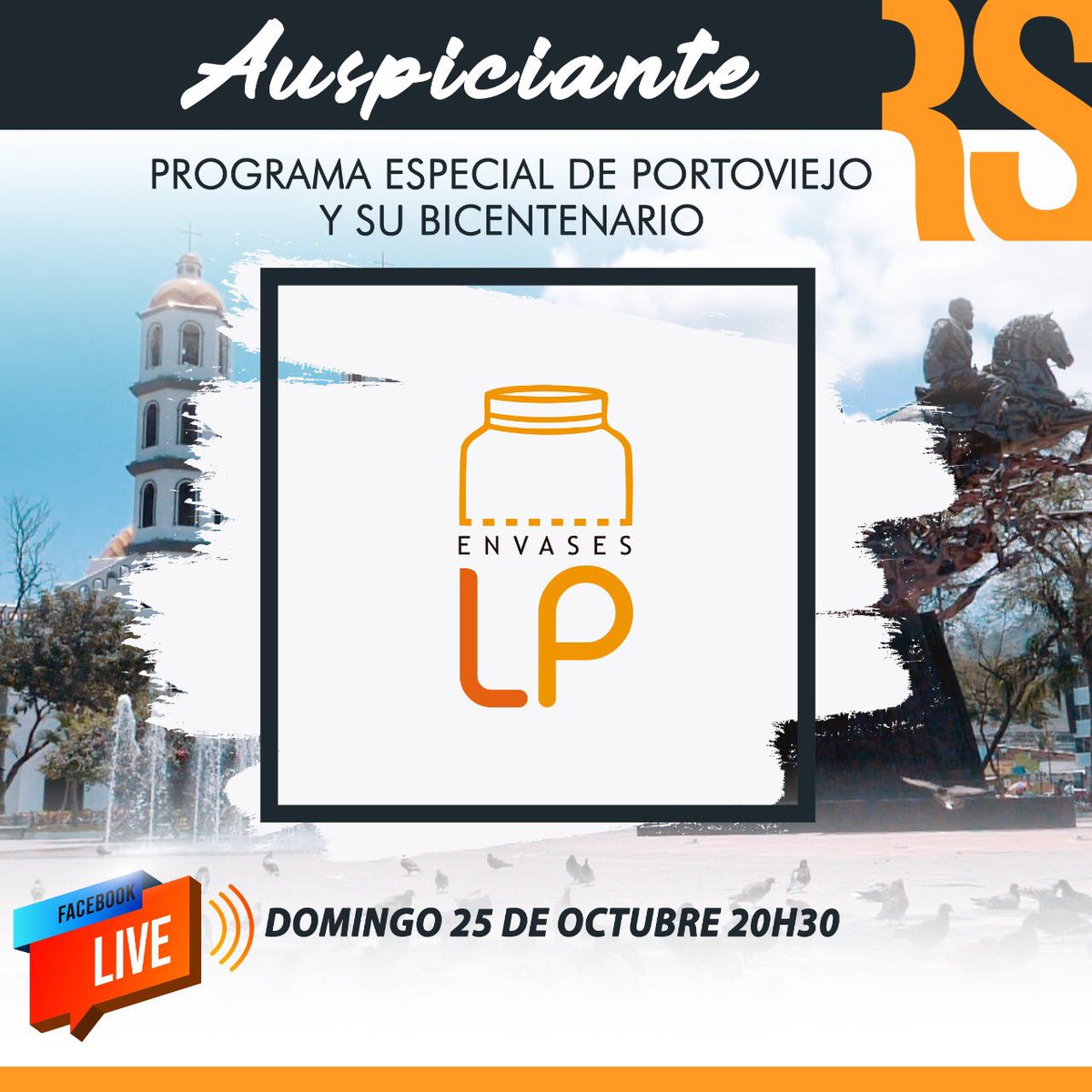 Realidad593Ec's tweet photo. Gracias a Envases LP por sumarse al especial de Portoviejo y su Bicentenario, este domingo 25 de octubre 20H30 por nuestra página Oficial! https://t.co/nBX4ulejAC