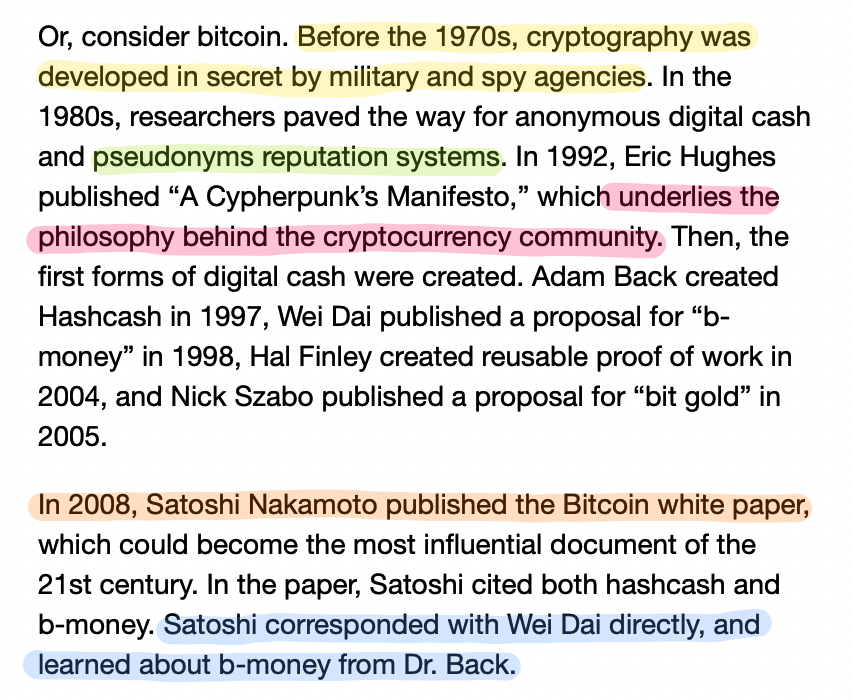 The story of Bitcoin, one of the most important technologies of the century so far, is a story of combining withered technology too.