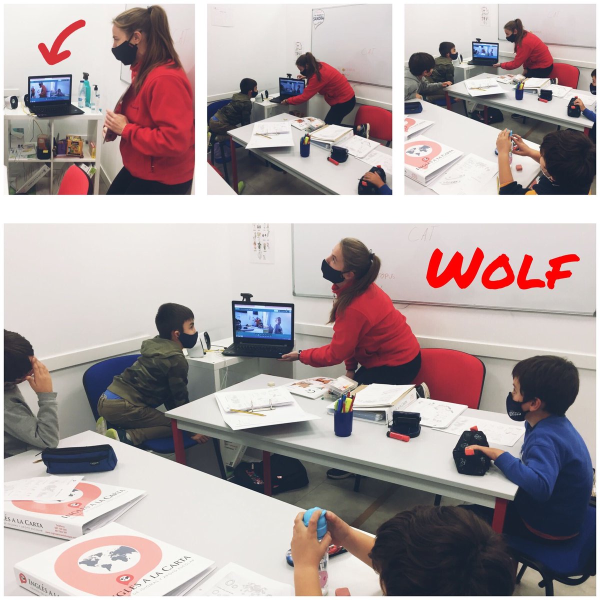 InglesalaCarta's tweet photo. 👩🏫#TeacherSandra #jugando con sus 👧🏽🧒 #DinámicoWhite #animalreviewgame #imitation #guesstheanimal 🐒🐅🐺🐑🐬 en una #clasemixta #presencial #online 💻
📢#PonerenValorlonuestro #teachermotivation #ponerenpractica #compromiso #playinEnglish #tolearnEnglish #animal #vocabulary https://t.co/DcYTgYhjk0