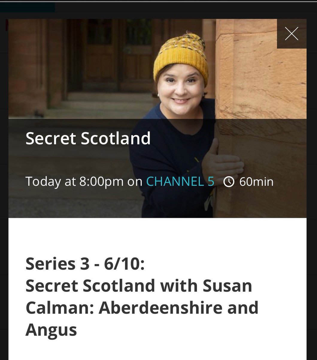 Half an hour to go!  Snacks and drinks at the ready for more Secret Scotland at 8pm on Channel 5. Tonight I’m having a slice of Viennetta. Glamour all the way. Hope you enjoy it!