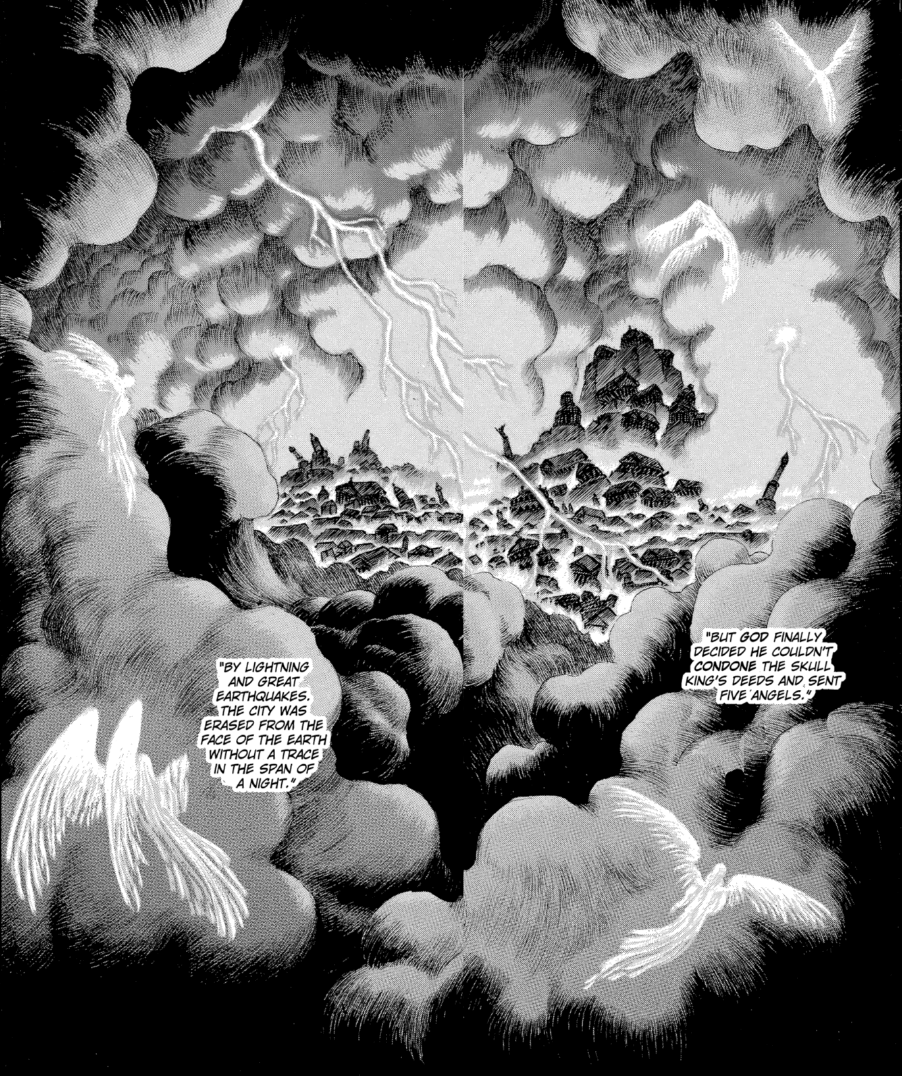 I assume that this second memory is depicting Void's rebirth ceremony. It fits well, as just like with Femto, the one reincarnated was the 5th. It would also make sense for this background to depict SK's kingdom, which was wiped out in a single night, as stated in ch53