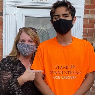 OHSPBIS's tweet photo. October is National Bullying Prevention Month, and students and staff have done an awesome job of spreading the Anti-Bullying message at OHS! Check out the fantastic T-shirts and posters they made! #OneOsbourn #BeABuddyNotABully #WeAreTUFF  #NationalBullyingPreventionMonth #PBIS https://t.co/S8bof4oALf