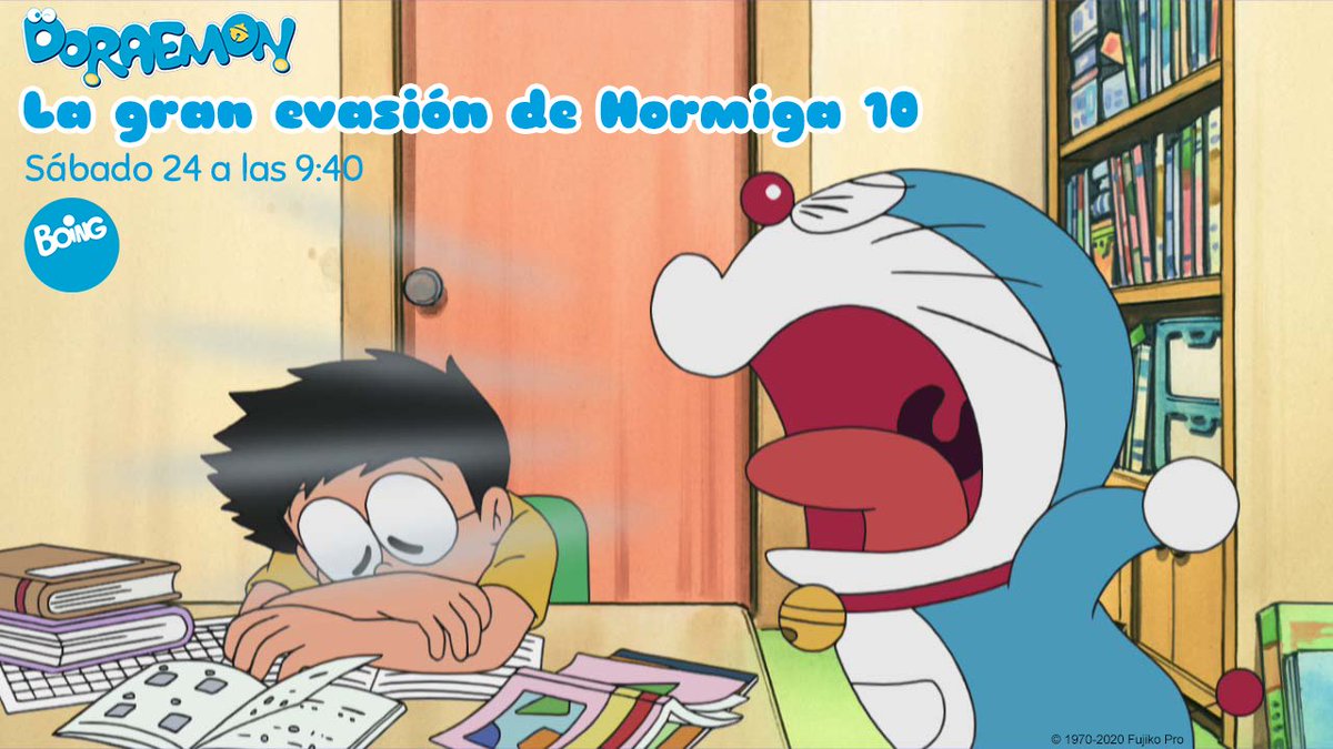 doraemon_es_'s tweet photo. ¿Te has quedado con ganas de más después de los nuevos episodios de esta seamana? 📺Mañana continúa la #DoraemonWeek en #boing con
un especial inédito 🥳 ¡"La gran evasión de Hormiga 10"! #DesayunaConDoraemonEnBoing #tvinfantil #findesemanaconniños #familyfriendly https://t.co/cY42I7fA5J
