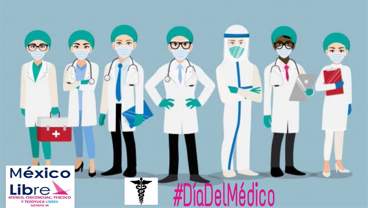 TexcocoL's tweet photo. Nuestro reconocimiento en este día especial para quienes siempre están en primera línea, defendiendo la vida y cumpliendo el compromiso  que es la medicina
Feliz #DiaDelMedico https://t.co/y4PsTXovVf