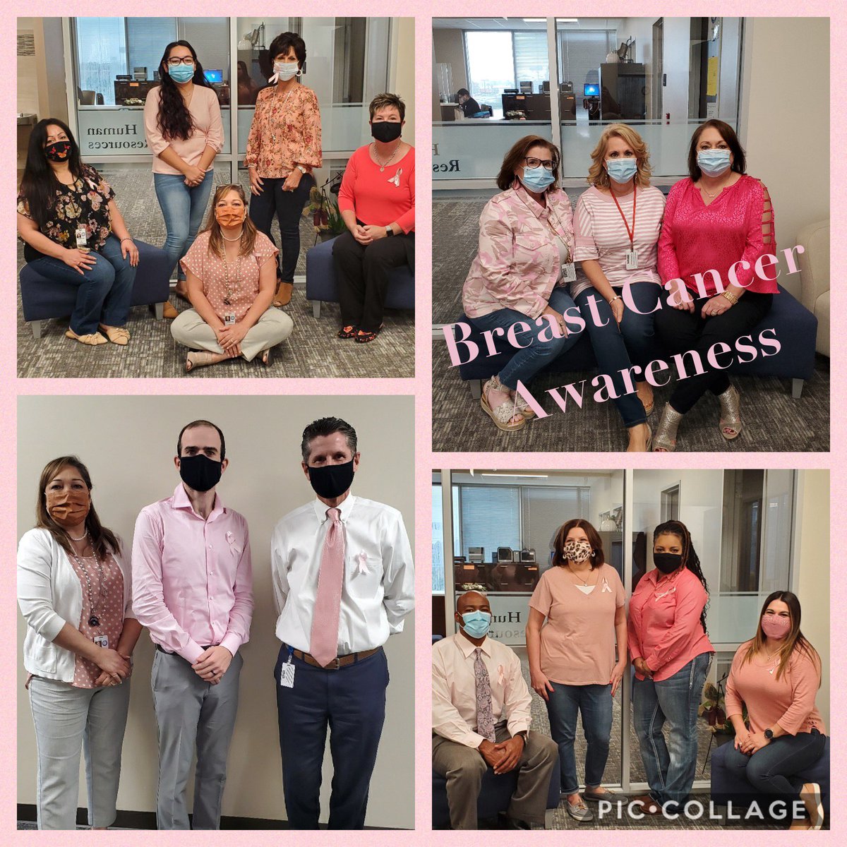There's strength in numbers so we stand together in our fight against breast cancer! #breastcancerawareness #earlydetectioniskey #pinkout #HumbleISDFamily