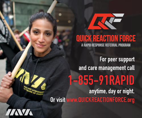 iava's tweet image. This is a tough weekend for some in the veteran community. If you need assistance let us know. Reach out to our #QRF team today. Call us 24/7 at 855-91RAPID or visit us online: bit.ly/38KsaqA #WeGotYourBack