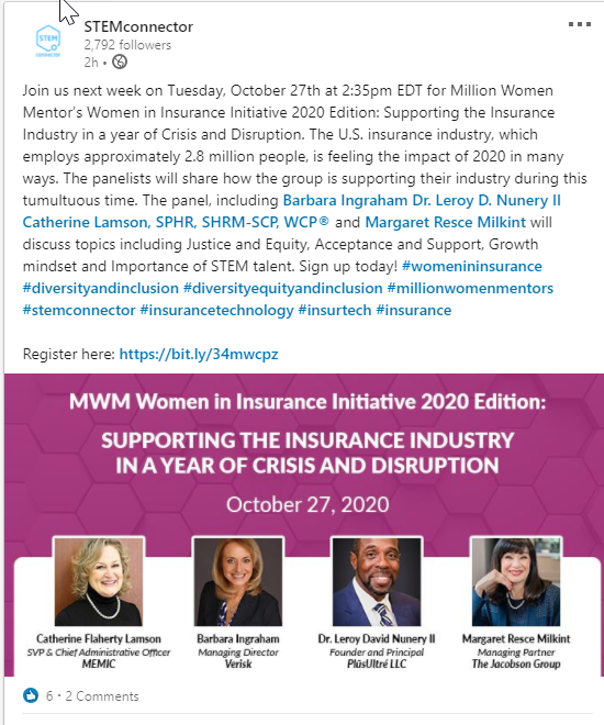 CFLamson's tweet photo. I am proud to present at the virtual MWM Annual Summit.   #MWM  #MWMMaine  #WomenInInsurance https://t.co/2FRftsOjjb