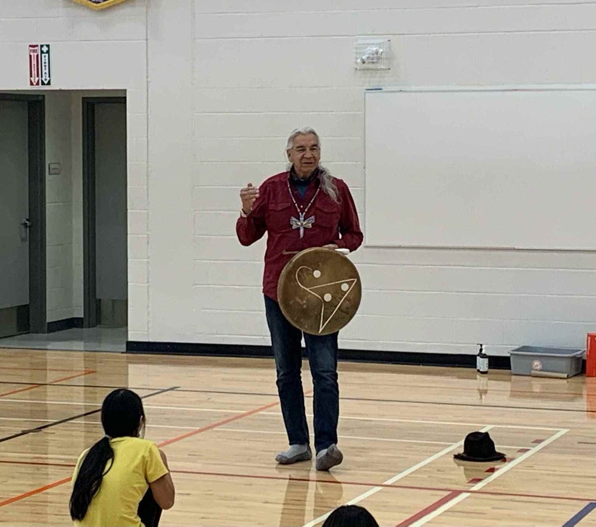 gymovers's tweet photo. A big thanks to @JosephNaytowhow for joining us yesterday, the same day #regina celebrated National Indigenous Peoples Day! Joseph played some games with us and shared some songs and teachings. 🏓🎵 Thank you, Joseph! https://t.co/SnBnir4uSJ