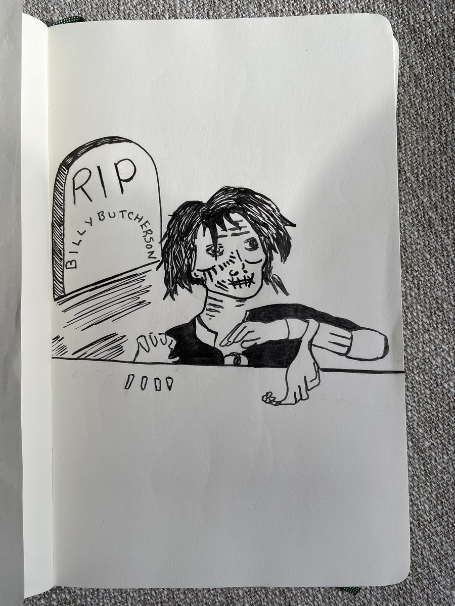 mollyyski's tweet photo. Day 23 - RIP #inktober2020 #inktober2020day23 #inktonerip #HocusPocus #hocuspocusfanart #billybutcherson #hocuspocusart #zombie #nicezombie #halloween #halloweenmovie #halloweenart https://t.co/O9tm7t9Z0a