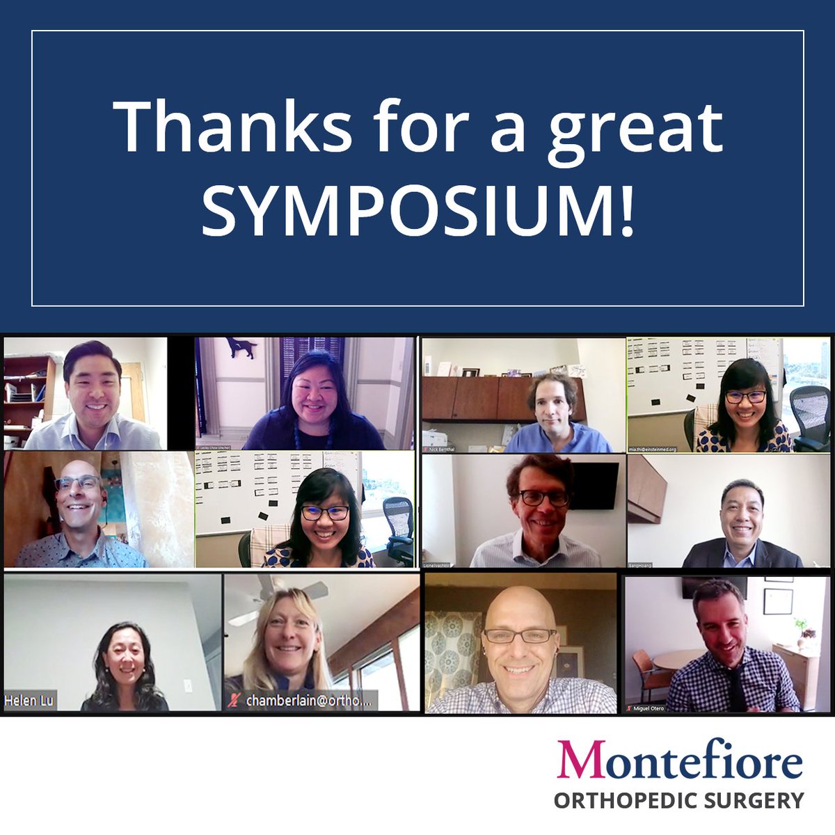 MontefioreOrtho's tweet photo. On October 8th, @EinsteinMed &amp; our Orthopaedic Surgery Dept hosted the 9th Annual Arnold &amp; Madaleine Penner Musculoskeletal Repair &amp; Regeneration Symposium. The virtual event drew hundreds of #orthopaedic researchers from across the US &amp; Europe.
#MontefioreProud 
@dgsomucla https://t.co/OJufuXoSDH